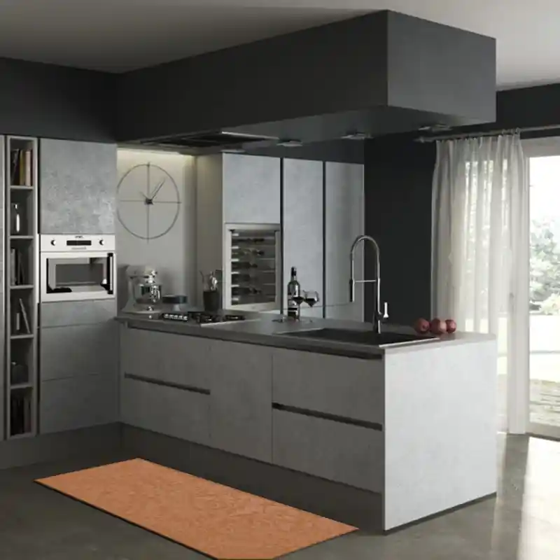 Tappeto Passatoia Salotto Cucina Bagno Lavabile Antiscivolo Moderno Disegni Arancio- MOD5120