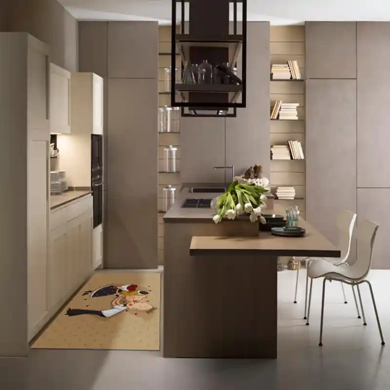 Tappeto Passatoia Salotto Cucina Bagno Lavabile Lui Lei Maggiordomo Colf Amore Sorpresa Fiori LL0058