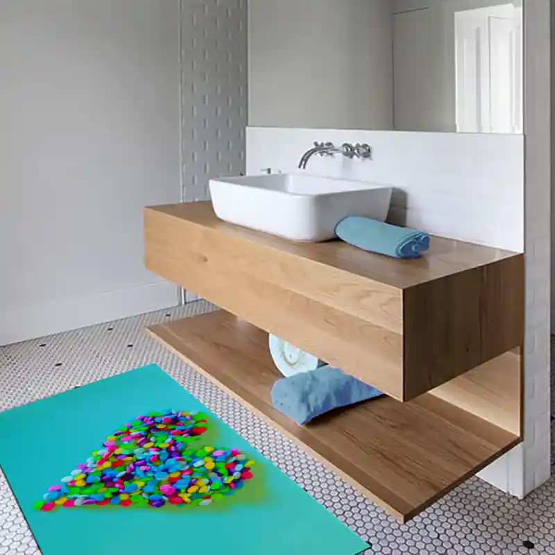 Tappeto Passatoia Salotto Cucina Bagno Lavabile Lui Lei Cuore Zuccherini Colorati Candy - LL0098