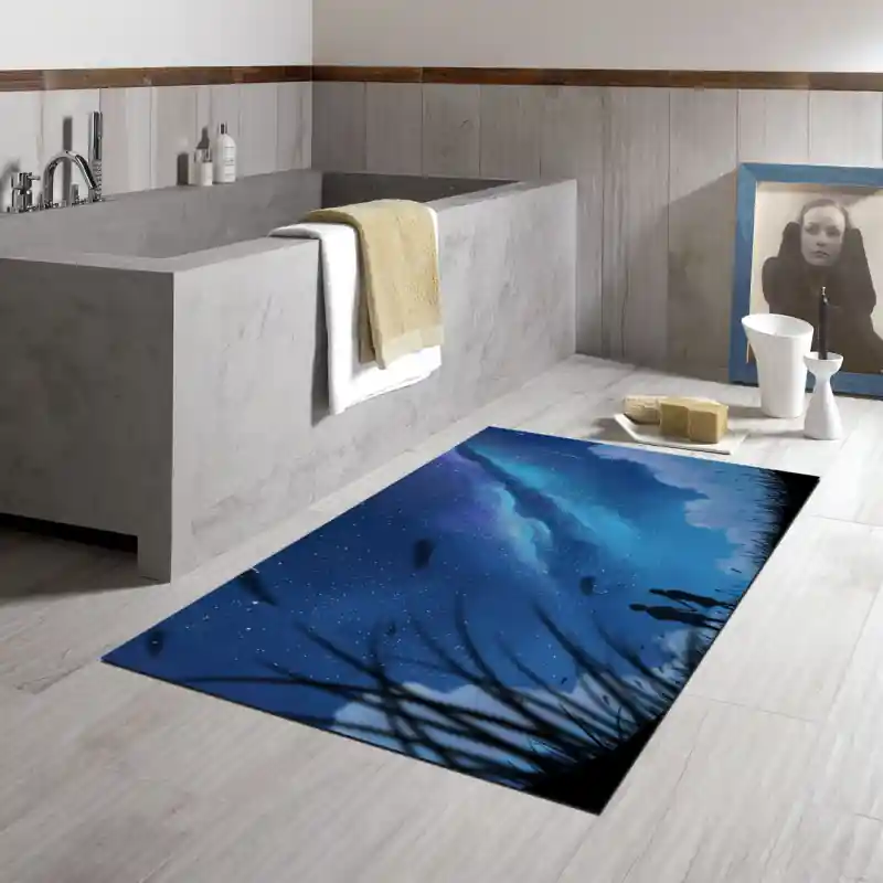 Tappeto Passatoia Salotto Cucina Bagno Lavabile Lui Lei Via Lattea Panorama Mano Nella Mano - LL0097