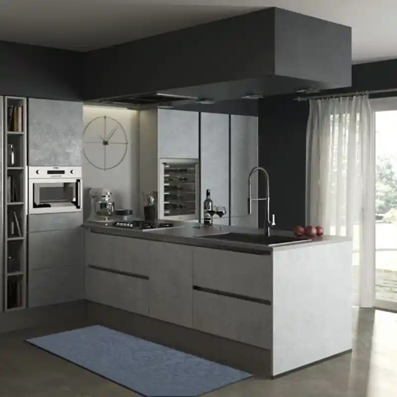 Tappeto Passatoia Salotto Cucina Bagno Lavabile Antiscivolo Moderno Disegni Grigio- MOD5123