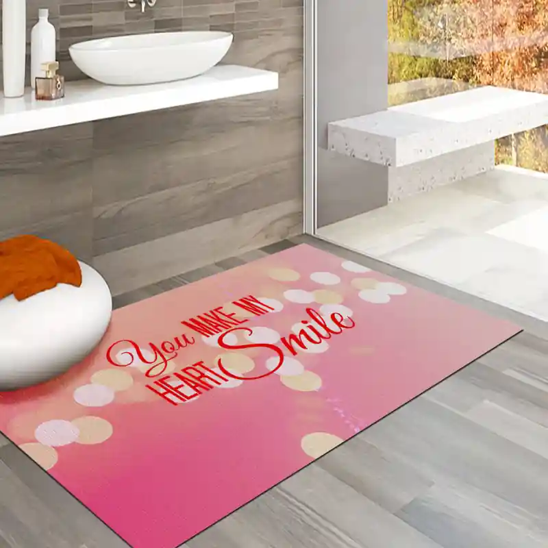 Tappeto Passatoia Salotto Cucina Bagno Lavabile Lui Lei Frase Amore Dedica Romantica - LL0077