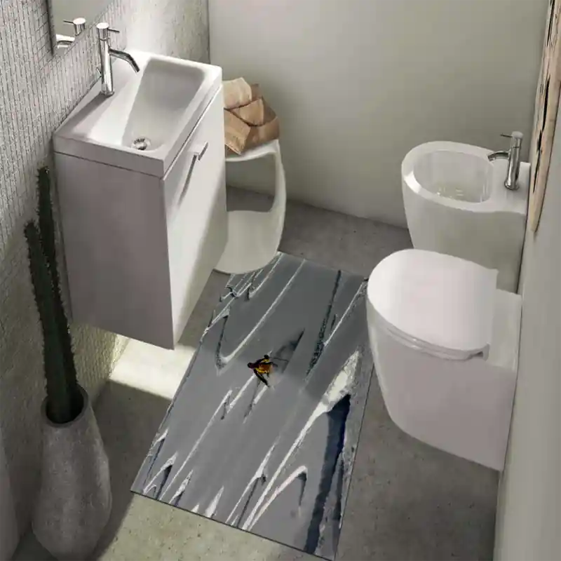Tappeto Passatoia Salotto Cucina Bagno Lavabile Sport Invernali Sci Libero Discesa Neve - SPO0037