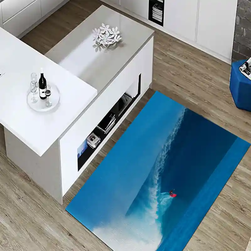 Tappeto Passatoia Salotto Cucina Bagno Lavabile Sport Acquatico Surf Cavalcare Onda Tavola - SPO0020