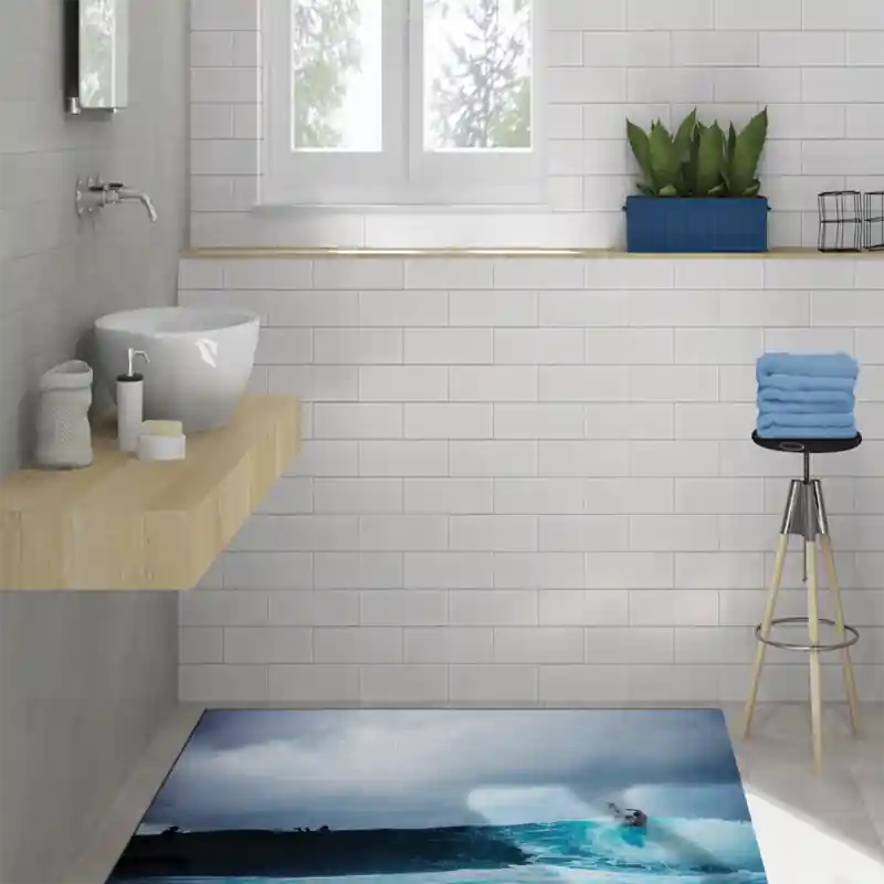 Tappeto Passatoia Salotto Cucina Bagno Lavabile Sport Acquatico Surf Cavalcare Onda Tavola - SPO0019