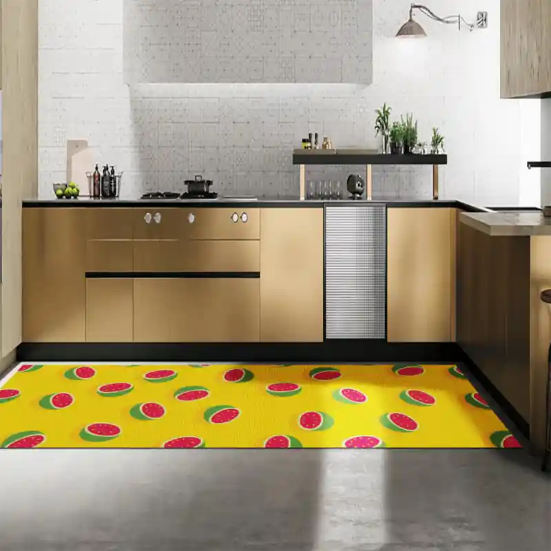 Tappeto Passatoia Salotto Cucina Bagno Lavabile Pattern Schema Anguria Giallo - PATT0035
