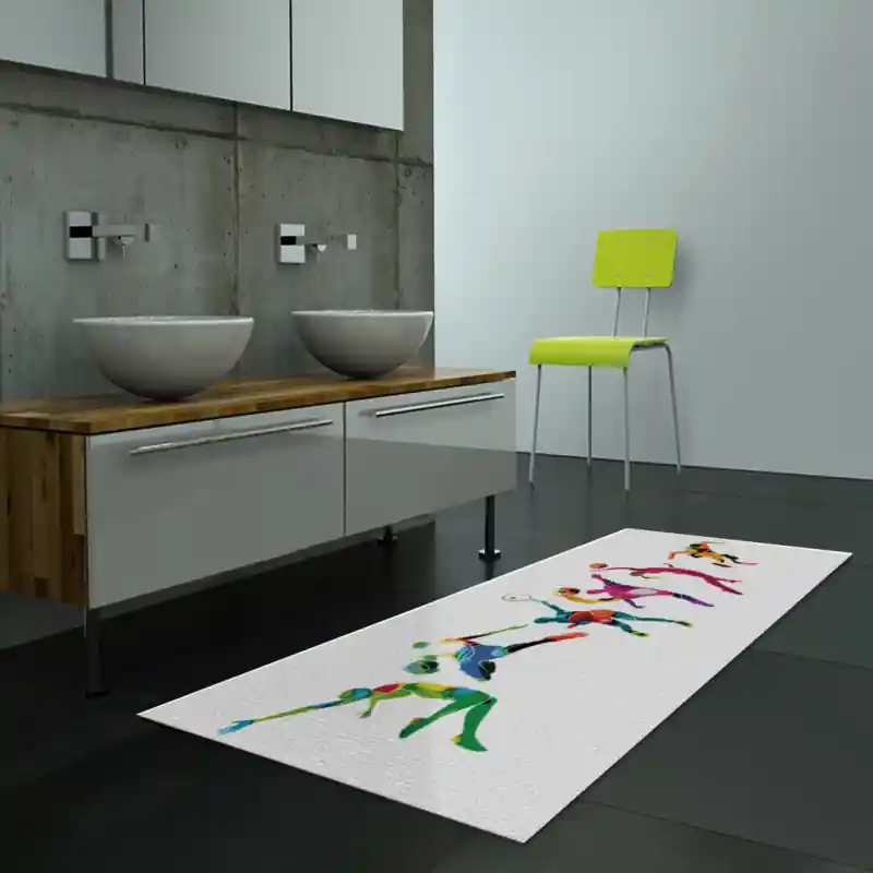 Tappeto Passatoia Salotto Cucina Bagno Lavabile Sport Vari Basket Calcio Pallavolo Tennis - SPO0003