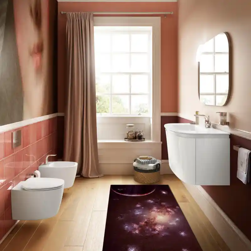 Tappeto Passatoia Salotto Cucina Bagno Lavabile Spazio Pianeti Universo Nebulose Galassie - SPA0055