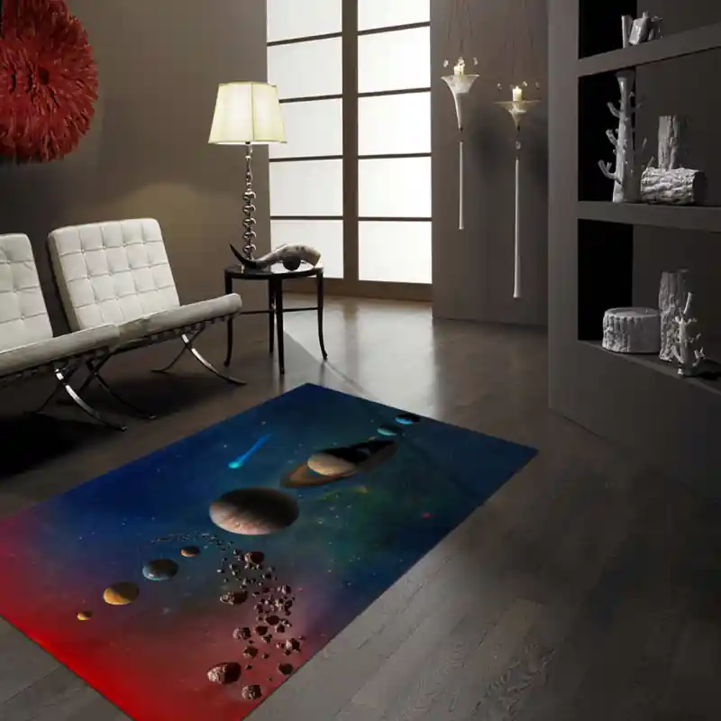 Tappeto Passatoia Salotto Cucina Bagno Lavabile Spazio Pianeti Universo Sistema Solare - SPA0051