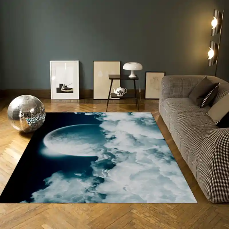 Tappeto Passatoia Salotto Cucina Bagno Lavabile Spazio Pianeti Luna Nuvole Cielo - SPA0044