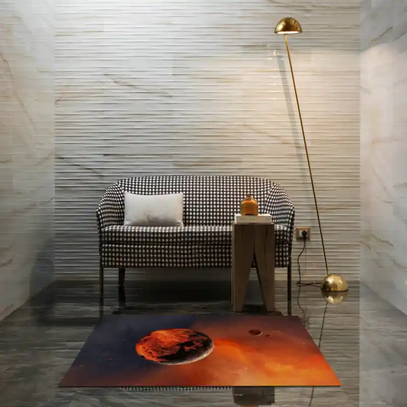 Tappeto Passatoia Salotto Cucina Bagno Lavabile Spazio Pianeta Marte Pianeta Rosso - SPA0040