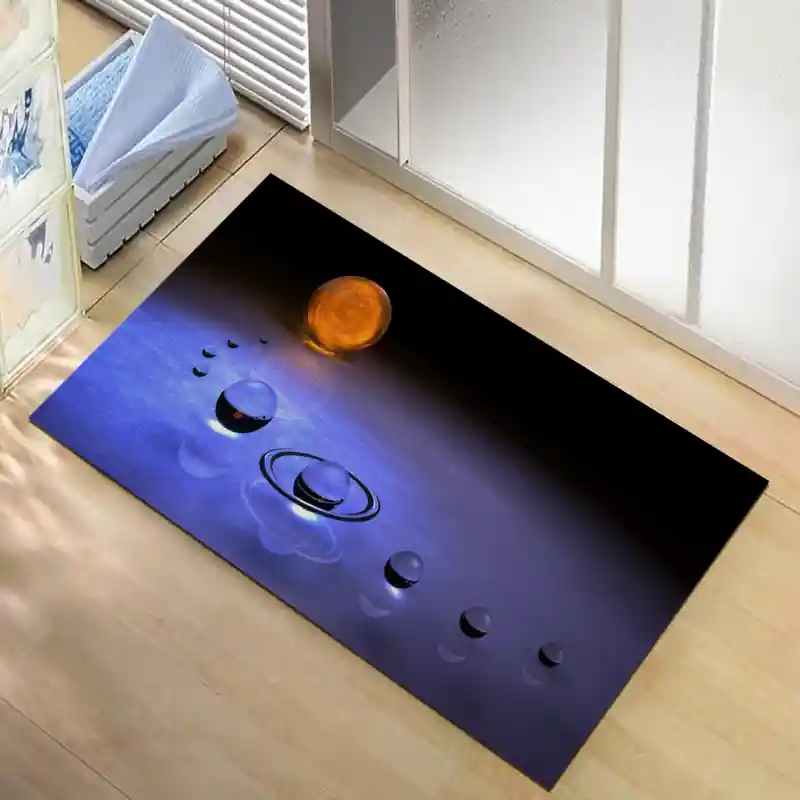 Tappeto Passatoia Salotto Cucina Bagno Lavabile Spazio Pianeti Sistema Solare Sfere Vetro - SPA0039