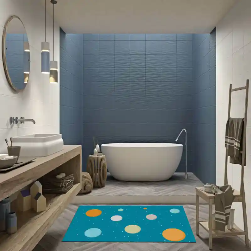 Tappeto Passatoia Salotto Cucina Bagno Lavabile Spazio Pianeti Stelle Cartoon - SPA0034