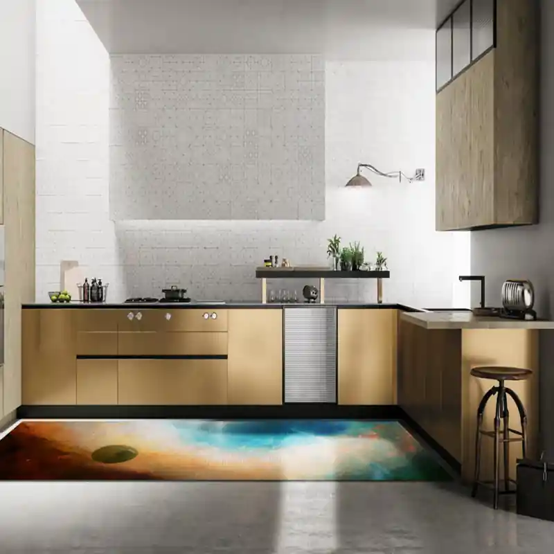 Tappeto Passatoia Salotto Cucina Bagno Lavabile Spazio Pianeti Sistema Solare Nebulose - SPA0029