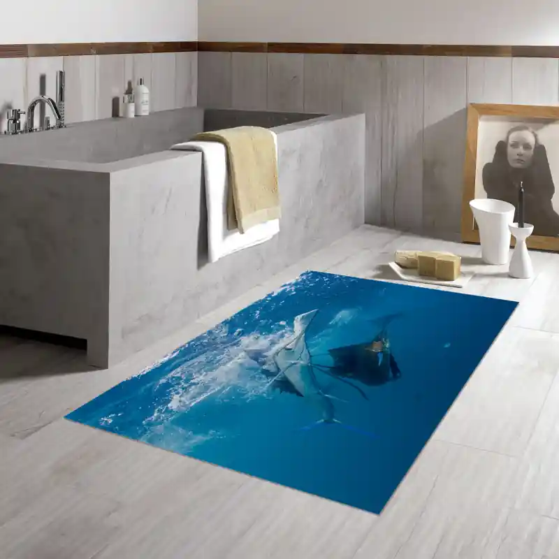 Tappeto Passatoia Salotto Cucina Bagno Lavabile Pesce Spada Mare - PESC0006