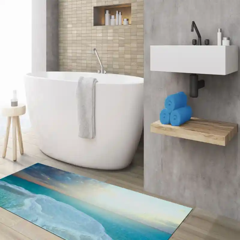 Tappeto Passatoia Salotto Cucina Bagno Lavabile Mare Acqua Azzurra Tropici Paradiso - SOMA0041