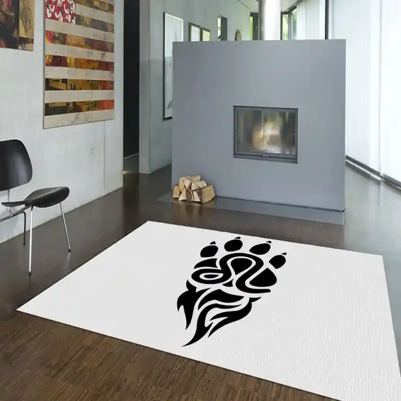 Tappeto Passatoia Salotto Cucina Bagno Lavabile Segno Zodiacale Leone Zampa Fuoco - LEO0001