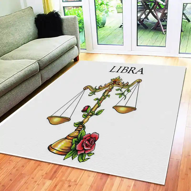 Tappeto Passatoia Salotto Cucina Bagno Lavabile Segno Zodiacale Bilancia Aria Ottobre Libra BIL0002