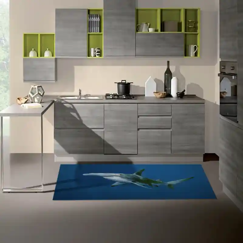 Tappeto Passatoia Salotto Cucina Bagno Lavabile Pesci Squalo Martello - PESC0062