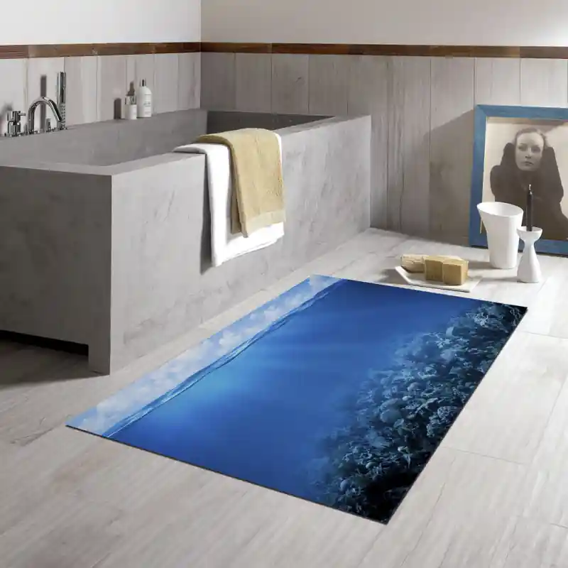 Tappeto Passatoia Salotto Cucina Bagno Lavabile Mare Fondale Marino Barriera Corallina - SOMA0023