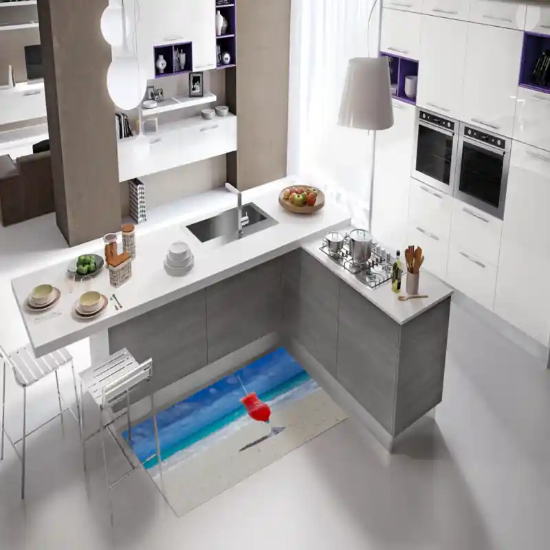 Tappeto Passatoia Salotto Cucina Bagno Lavabile Mare Sole Cocktail Spiaggia Relax Vacanza - SOMA0006