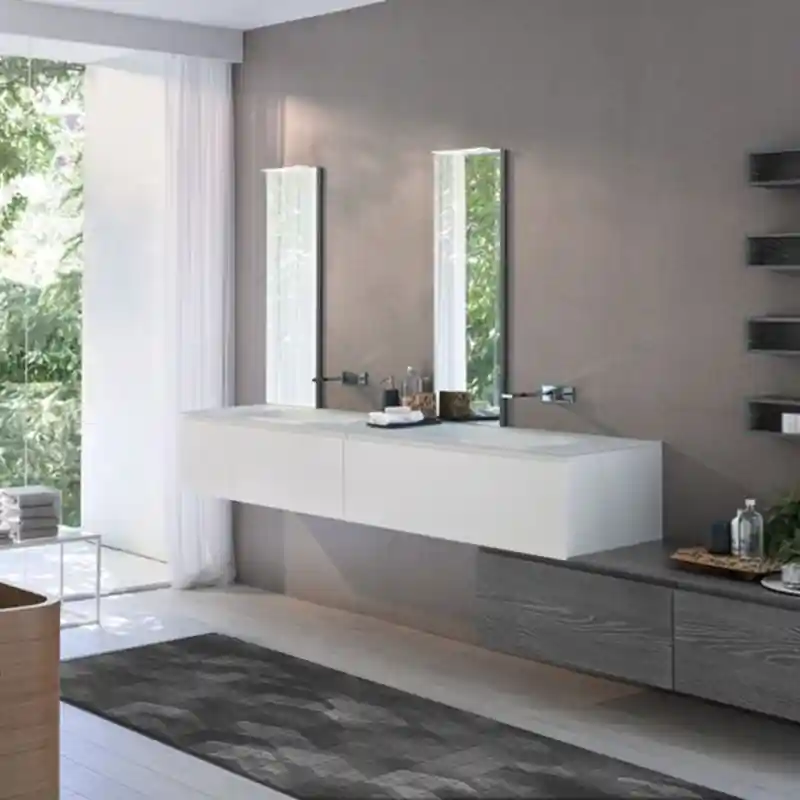 Tappeto Passatoia Salotto Cucina Bagno Lavabile Antiscivolo Moderno Geometrico Rombi Grigio-MOD5146