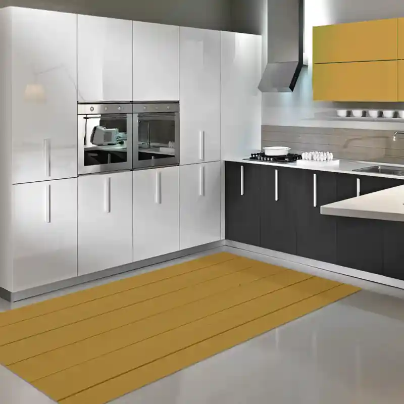 Tappeto Passatoia Salotto Cucina Bagno Lavabile Shabby Chic Oro Stile Parquet - SHAB0005OR