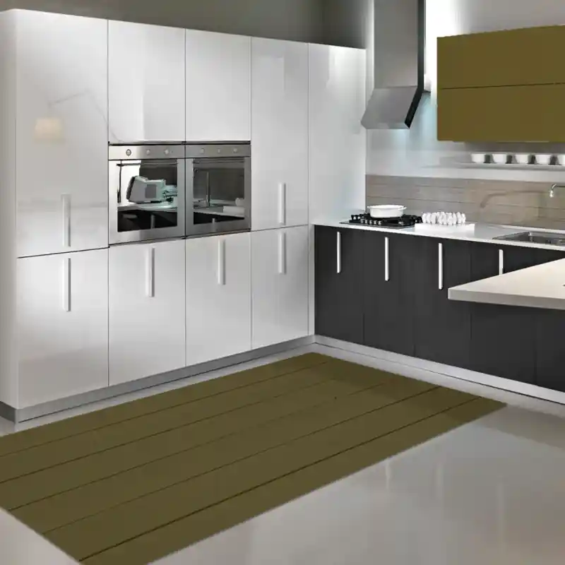 Tappeto Passatoia Salotto Cucina Bagno Lavabile Shabby Chic Marrone Stile Parquet - SHAB0005MA