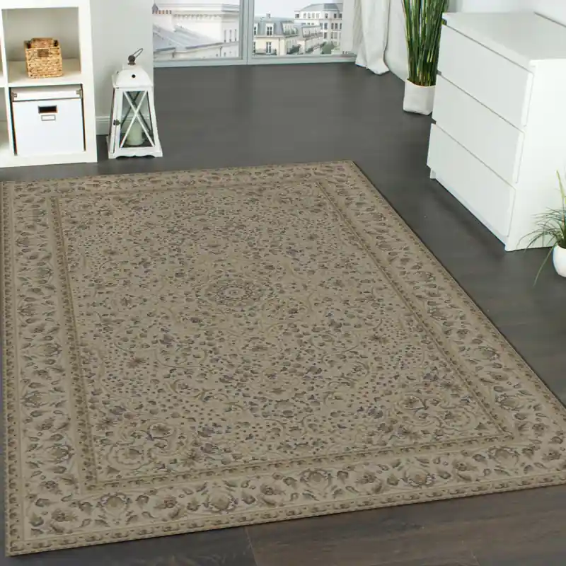 Tappeto Passatoia Salotto Cucina Bagno Lavabile Shabby Chic Grigio Stile Classico - SHAB0001GR