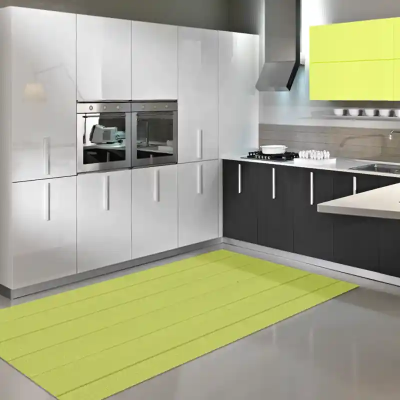 Tappeto Passatoia Salotto Cucina Bagno Lavabile Shabby Chic Giallo Stile Parquet - SHAB0005GI