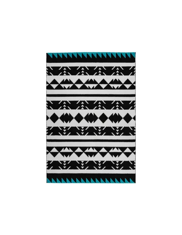Tappeto Broadway 400 Bianco Nero Turchese
