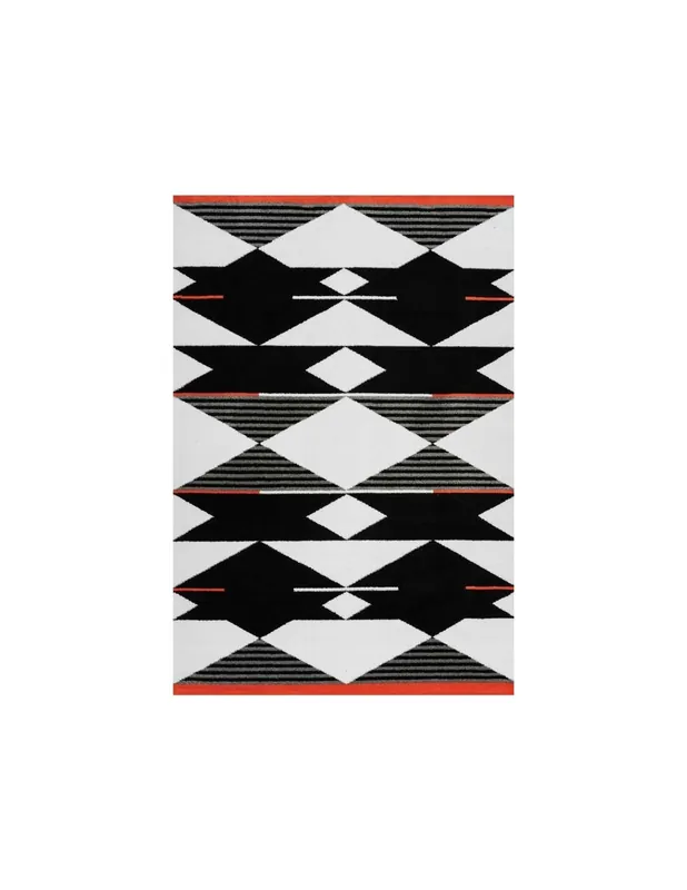 Tappeto Broadway 500 Bianco Nero Rosso
