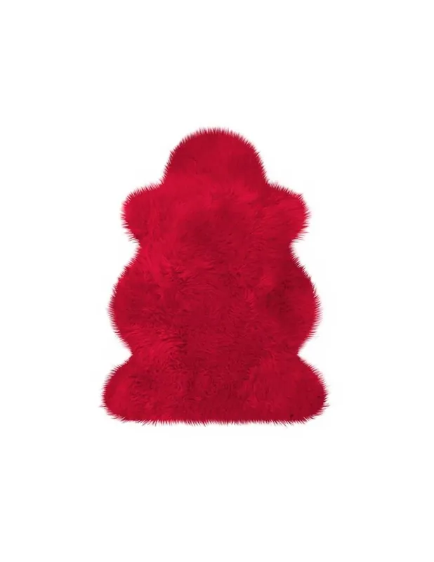 Tappeto Shaun Lammfell 200 Rosso
