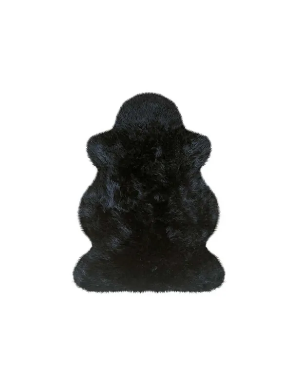 Tappeto Shaun Lammfell 600 Nero