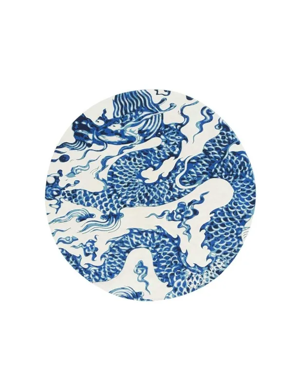 Chain Stitch Blue China White