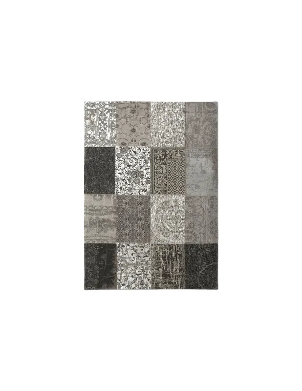 Tappeto Vintage Patchwork Black & White 8101