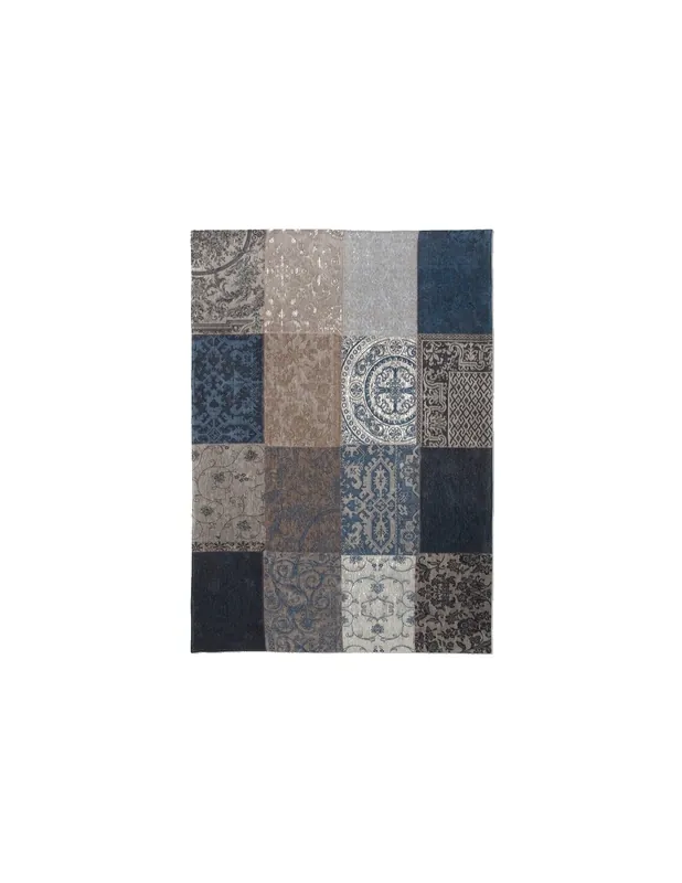 Tappeto Vintage Patchwork Blue Denim 8108