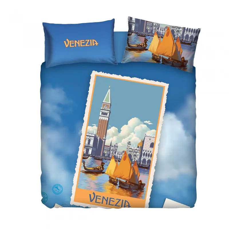 Set copripiumino letto matrimoniale 2 piazze BASSETTI VENEZIA stampa digitale