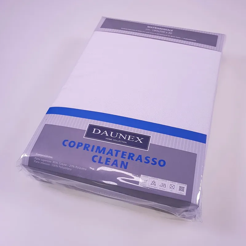 COPRIMATERASSO IMPERMEABILE TRASPIRANTE matrimoniale antiacaro igenico CLEAN
