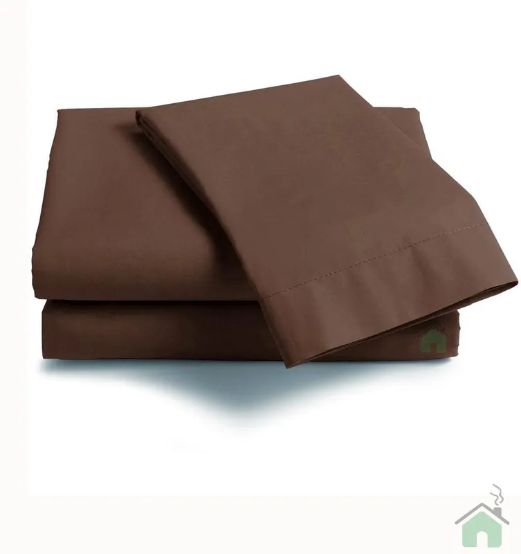 Lenzuola Matrimoniale Percalle con angoli ISTAR Maxi 200x215x27 Cacao