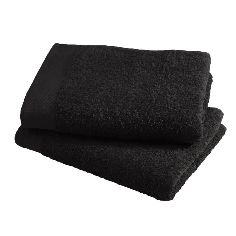 Asciugamano con ospite da bagno Happidea 460 gr Nero Corvino