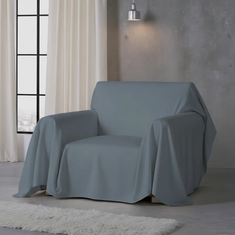 Copridivano RARUS Copritutto Telo Arredo Cotone 170x300 cm - Avio
