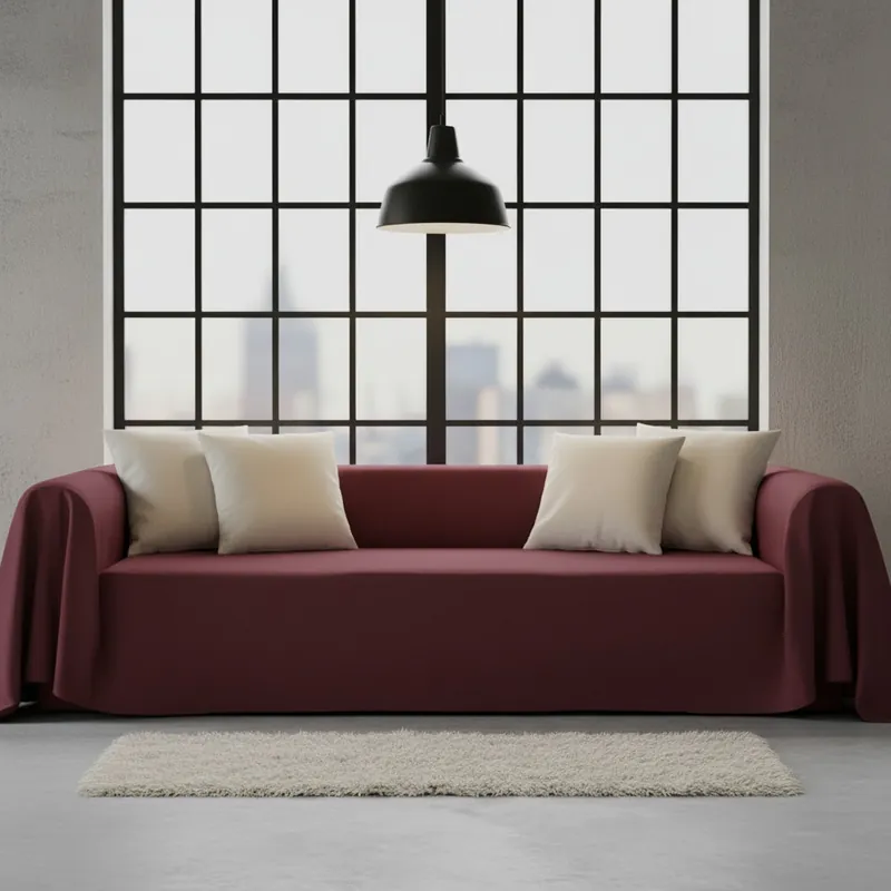Copridivano copritutto telo Panama RARUS 350x300 cm - bordeaux