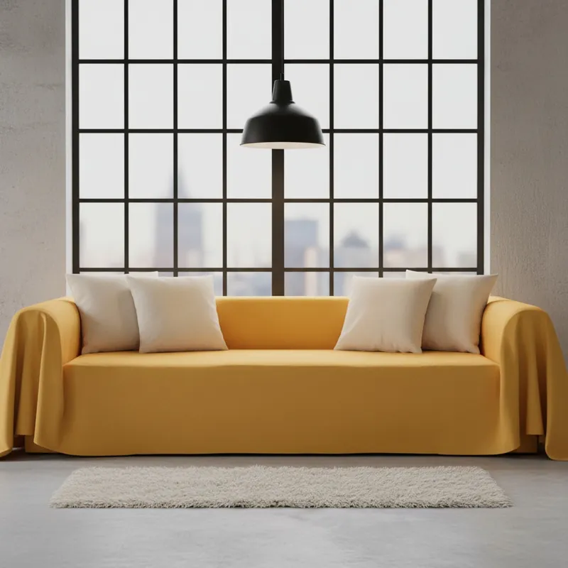 TELO ARREDO RARUS Copritutto Cotone 350x300 cm - Senape