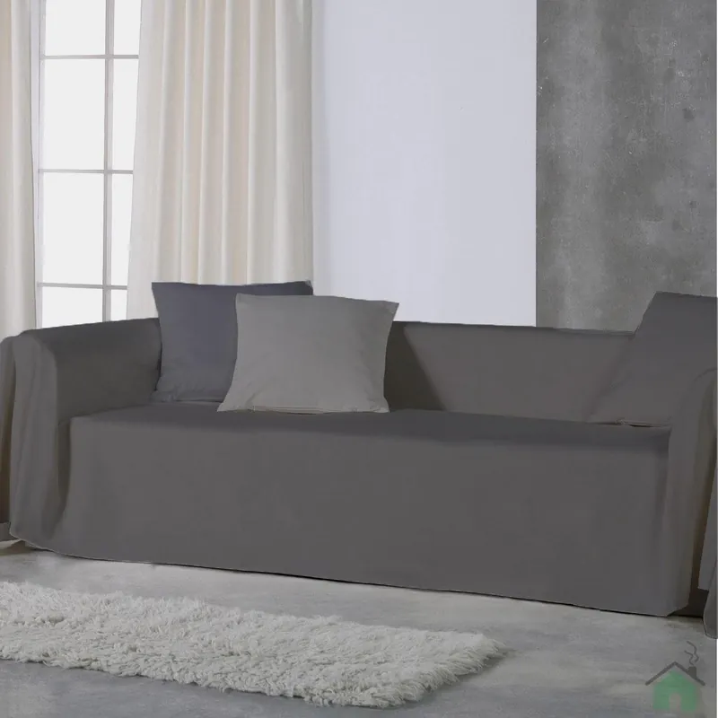 Copridivano RARUS Copritutto Telo Arredo Cotone 350x300 cm - Antracite