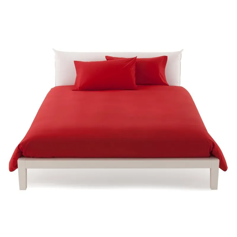 Copripiumino misura maxi 270 x 270 copritrapunta matrimoniale puro cotone ISTAR - rosso