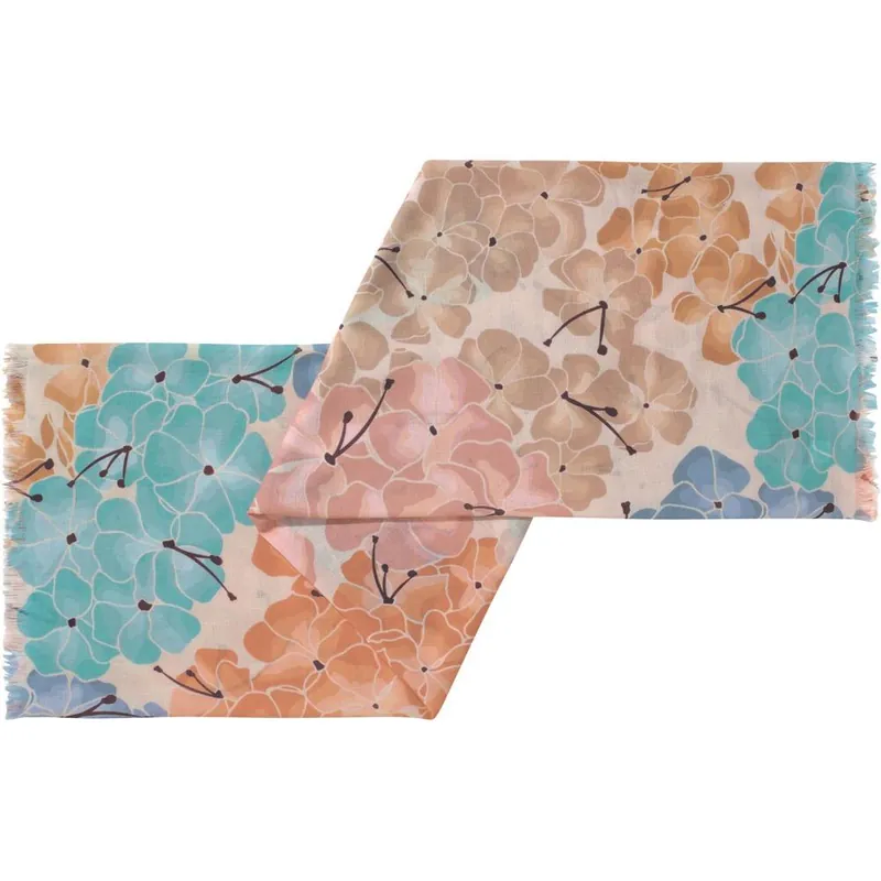 Plaid Missoni Home 140x180 cm TINA 164 floreale con frange