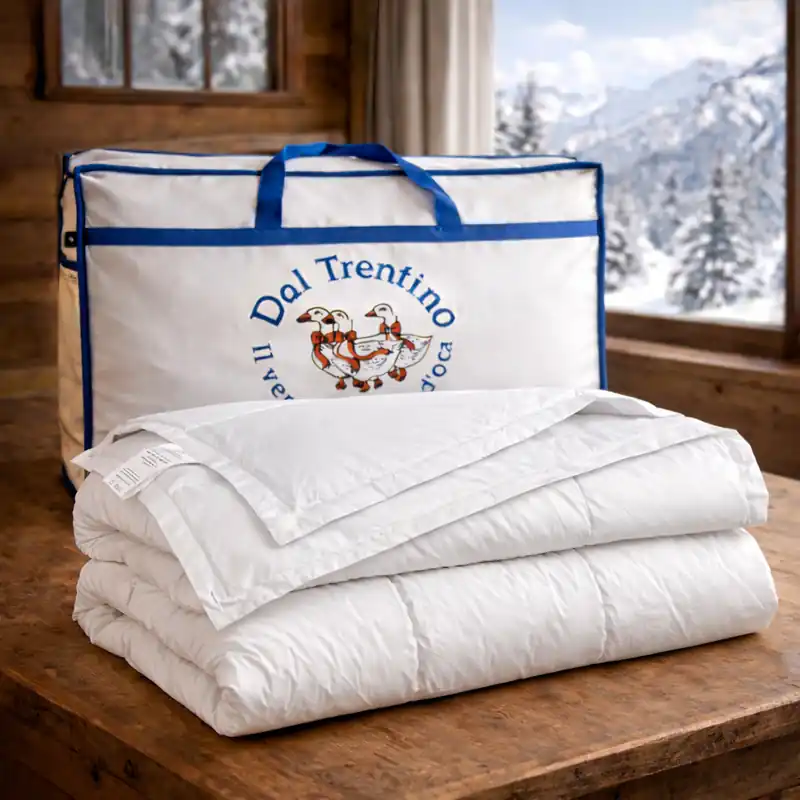Piumino Piumone Piuma d'Oca 4 stagioni TIROL DUO Vera Piuma d'Oca 100% NUOVO