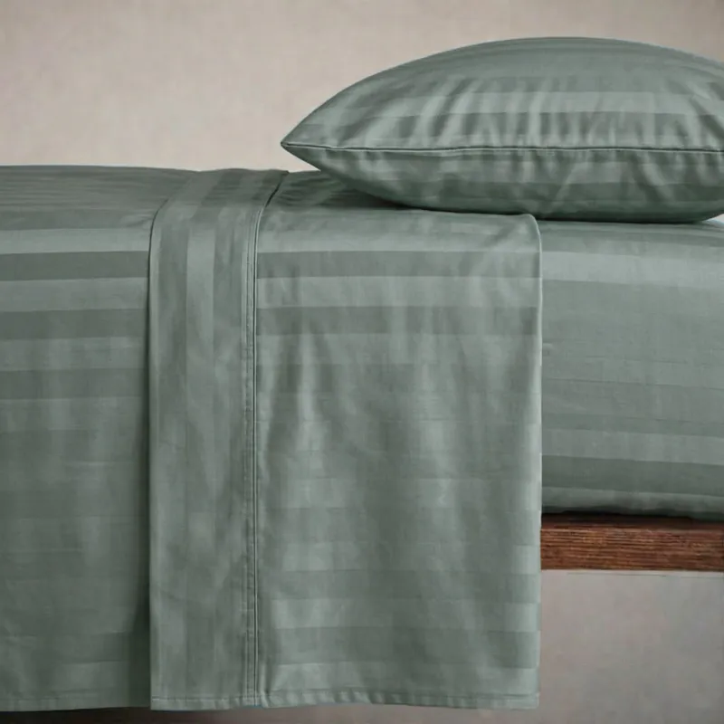 Set lenzuola matrimoniale 2 piazze raso di cotone ZEFIRO azzurro avio