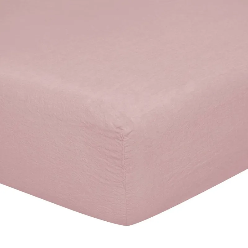 Lenzuolo con angoli matrimoniali 170x200 cm in puro lino LOFT - rosa polvere